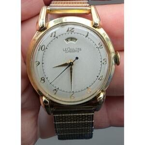 VTG Jaeger LeCOULTRE Automatic 17 Jewels 10k Gold Filled 481 Watch 33mm - WORKS!